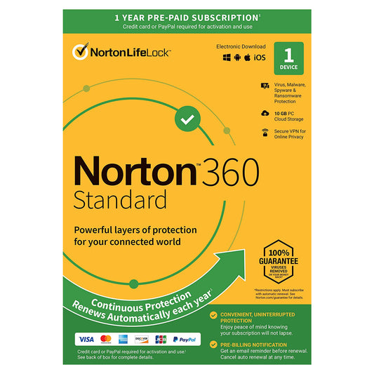 Norton 360 Standard, 1 Device, 1 Year